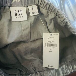 girls metallic pleated skirt